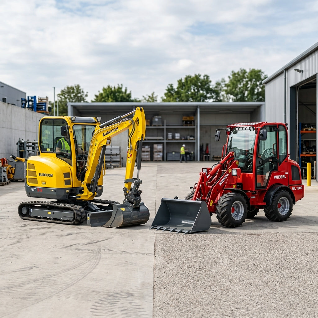 Mini Excavator vs Yard Loader (Hoflader): Which Machinery Fits Your B2B Site?