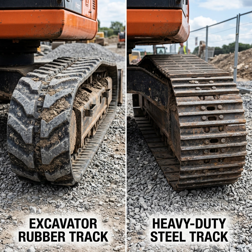 Understanding Excavator Track Types: Rubber Tracks vs Steel Tracks for Off-Road Operations