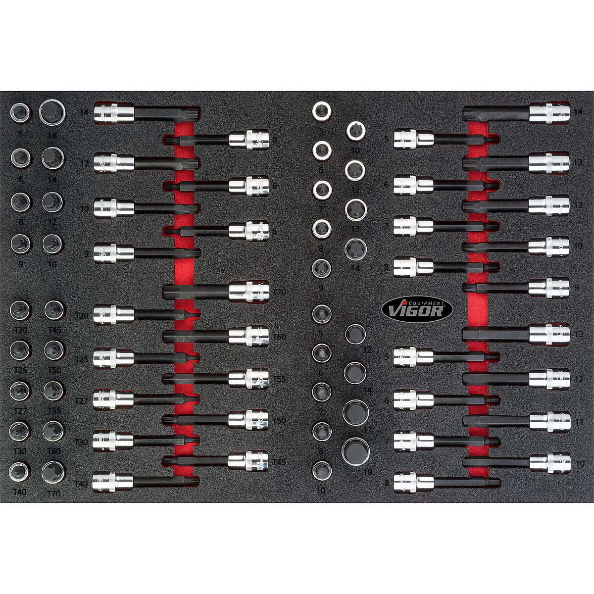 Vigor Tool Trolley L Series with Tool Set, 376pcs (V1901/376)
