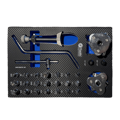 FTools 12/12 PRO Servante d'Atelier | CR-V | Plateau INOX | Douilles à chocs 1/2" | 12 tiroirs équipés