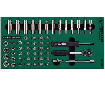 SATA Roller cabinet with tool set trays, 246pcs. (ST09918)
