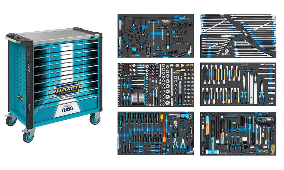 HAZET Assistent 179NXL-8S1/515 Tool Trolley with Tool Set, 515pcs