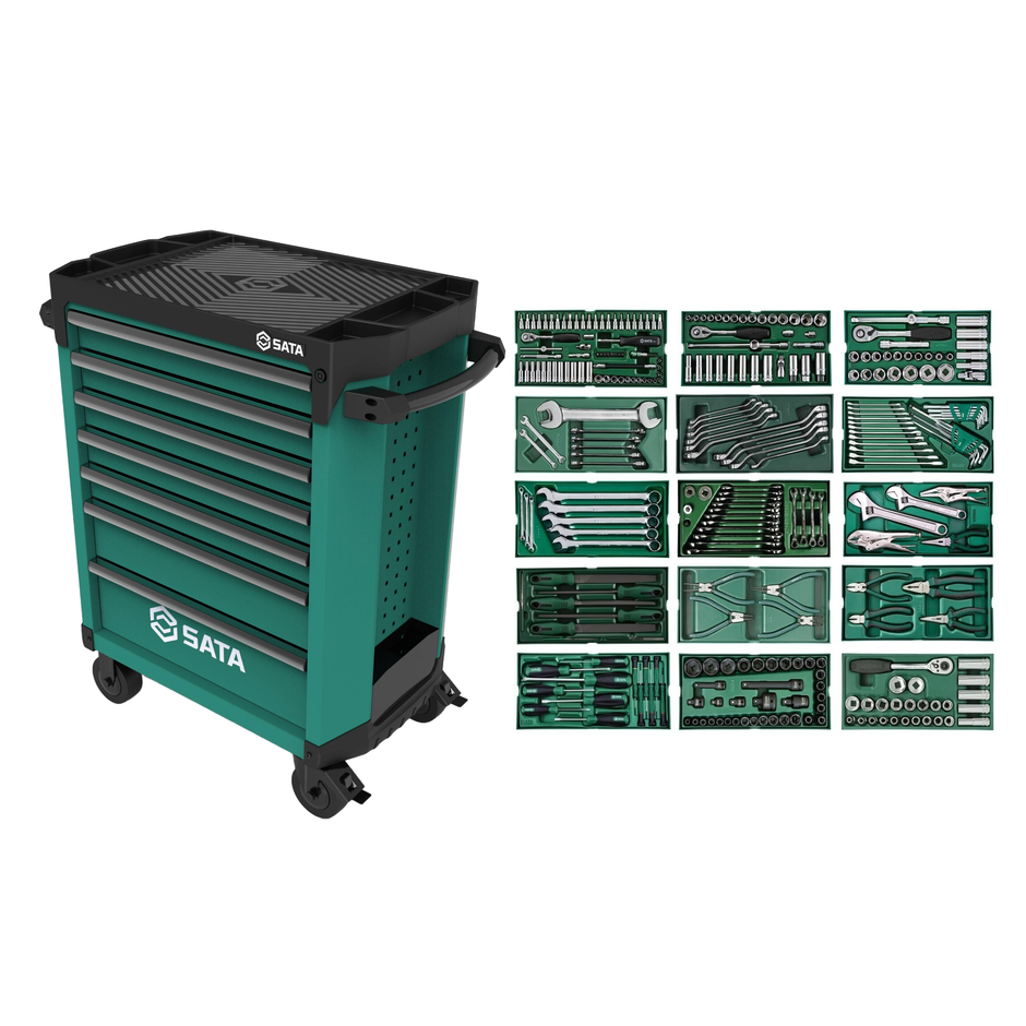 SATA Roller cabinet PRO with tool set trays, 300pcs. (ST09928G)
