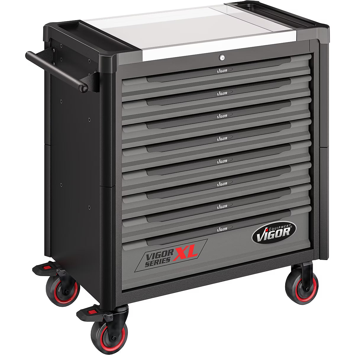 Vigor Tool Trolley XL Series with Stainless Steel Worktop & Tool Set (V4481-X/NKW)