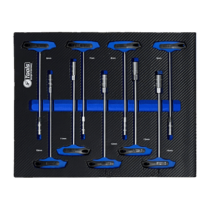 FTools 12/12 PRO Servante d'Atelier | CR-V | Plateau INOX | Douilles à chocs 1/2" | 12 tiroirs équipés