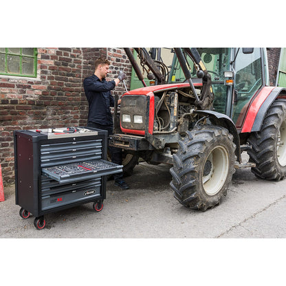 Vigor Tool Trolley XL Series with Stainless Steel Worktop & Tool Set (V4481-X/NKW)