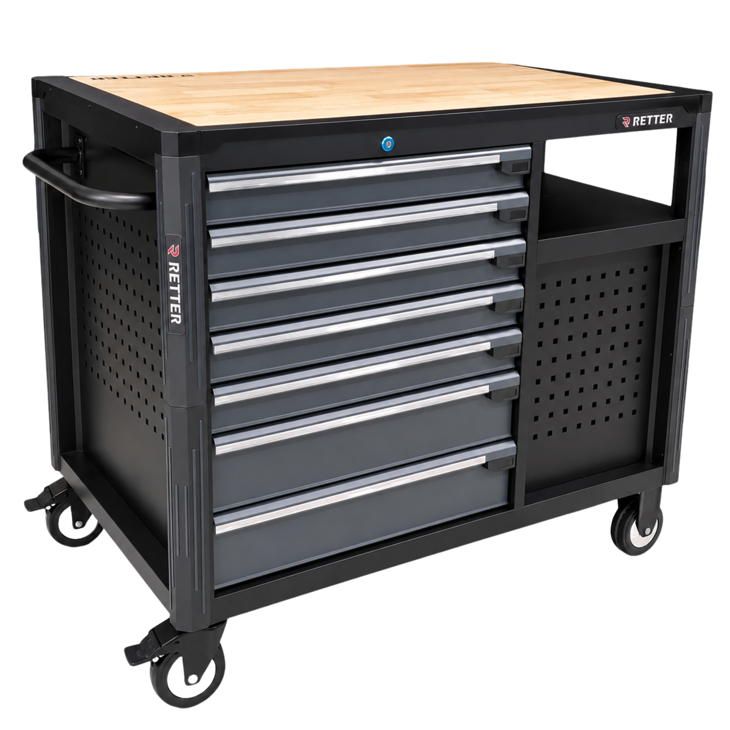 RETTER RS12 mobile tool trolley including robust wooden work | GGM Tools