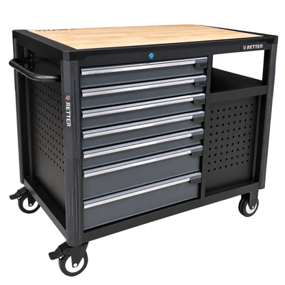 RETTER RS12 mobile tool trolley including robust wooden work | GGM Tools