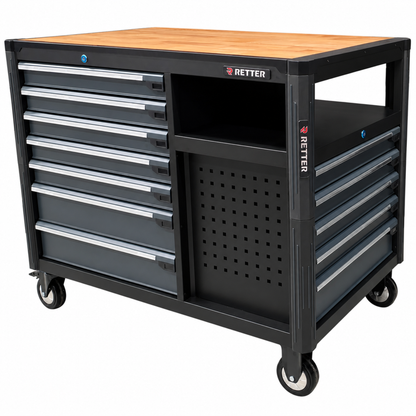 RETTER RS12 mobile tool trolley including robust wooden work | GGM Tools
