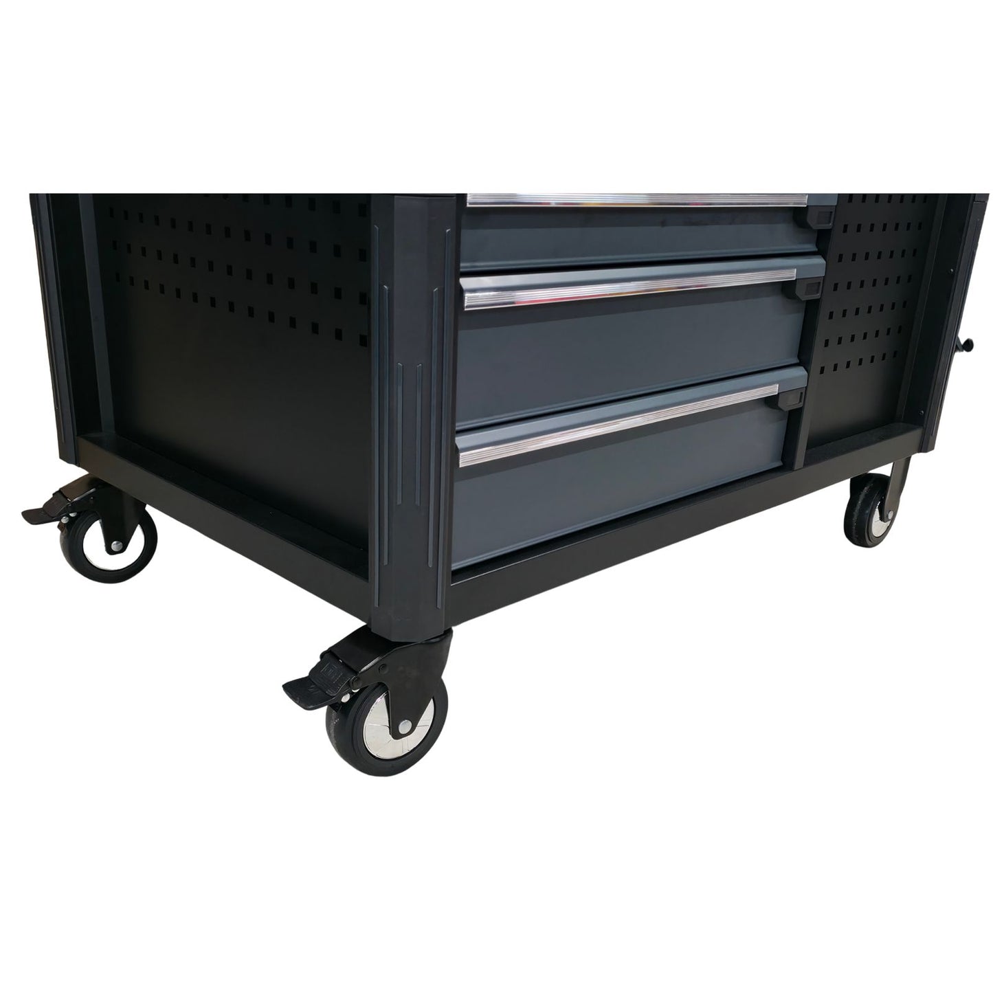 Mobiler Werkzeugwagen RETTER RS12 inkl. robuster Holz-Arbeitsplatte