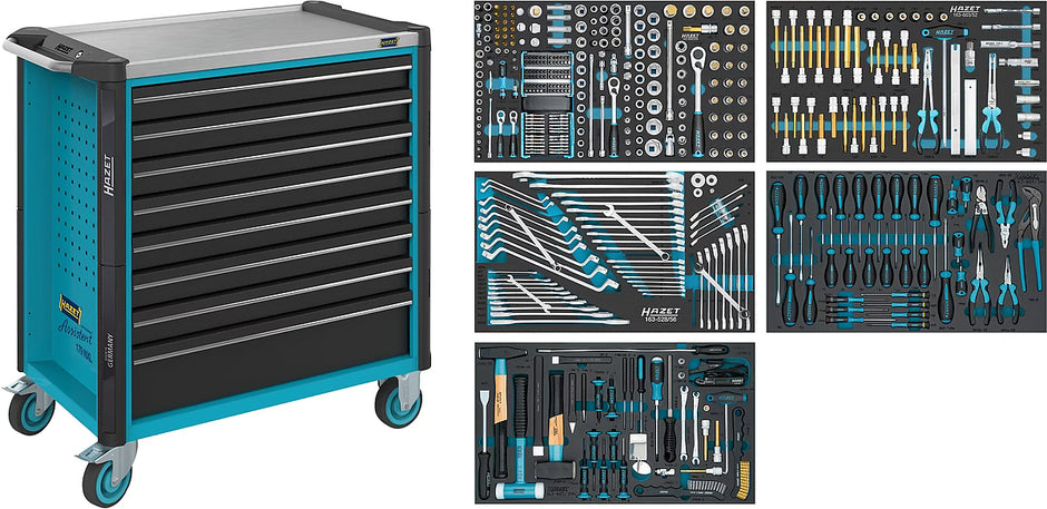 HAZET Assistent 179NXL-8/440 Tool Trolley with Tool Set, 440pcs