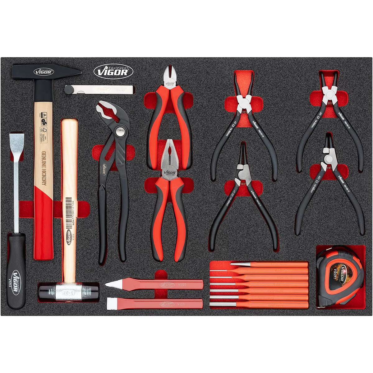 Vigor Tool Trolley M Series with Tool Set, 210pcs (V2379N/210)