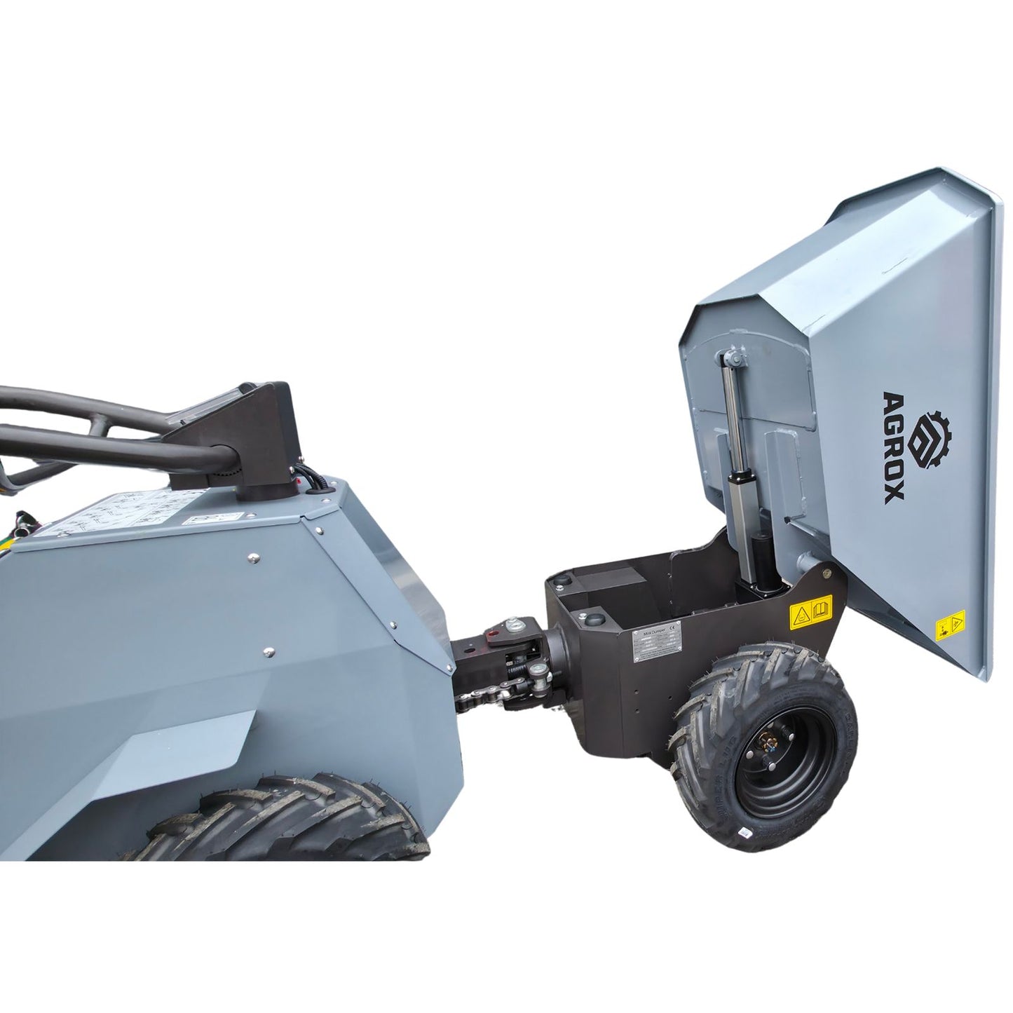 XN500E Elektro-Allrad-Dumper 3kW, 500kg, Lithium-Akku, 4WD und hydraulische Knicklenkung - AGROX
