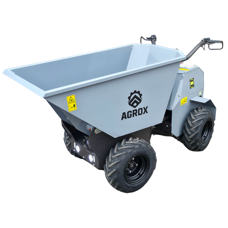 XN500E Elektro-Allrad-Dumper 3kW, 500kg, Lithium-Akku, 4WD und hydraulische Knicklenkung - AGROX