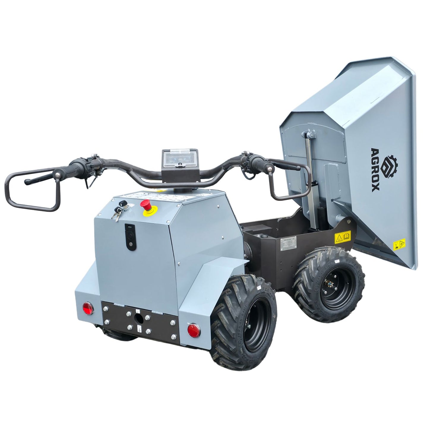 XN500E Elektro-Allrad-Dumper 3kW, 500kg, Lithium-Akku, 4WD und hydraulische Knicklenkung - AGROX