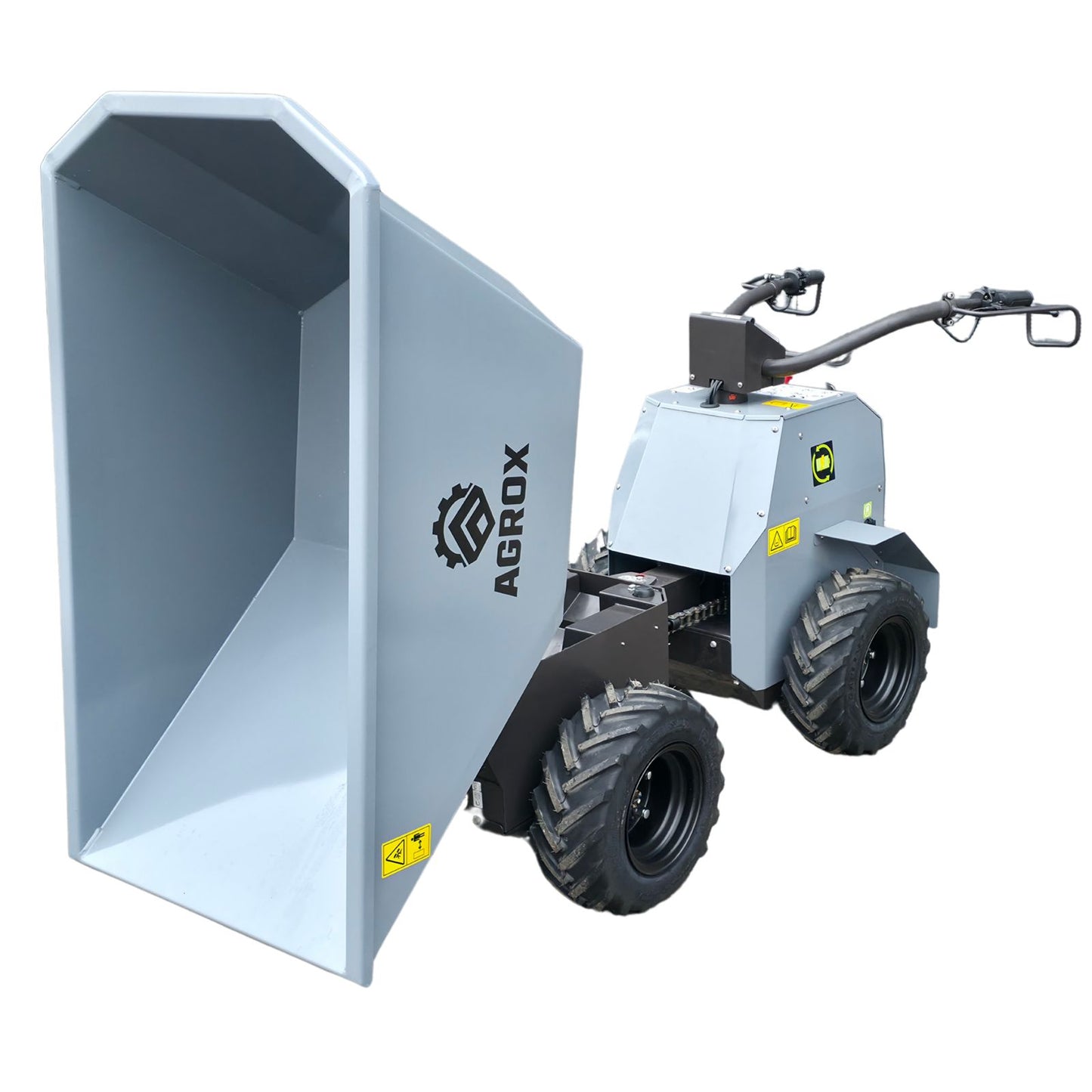 XN500E Elektro-Allrad-Dumper 3kW, 500kg, Lithium-Akku, 4WD und hydraulische Knicklenkung - AGROX