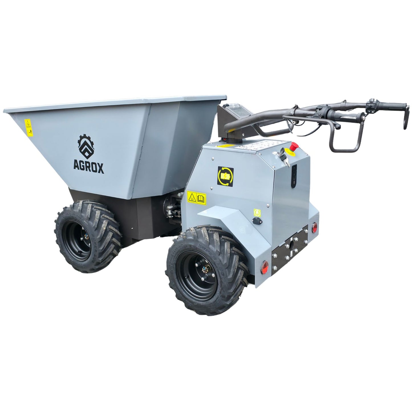 XN500E Elektro-Allrad-Dumper 3kW, 500kg, Lithium-Akku, 4WD und hydraulische Knicklenkung - AGROX
