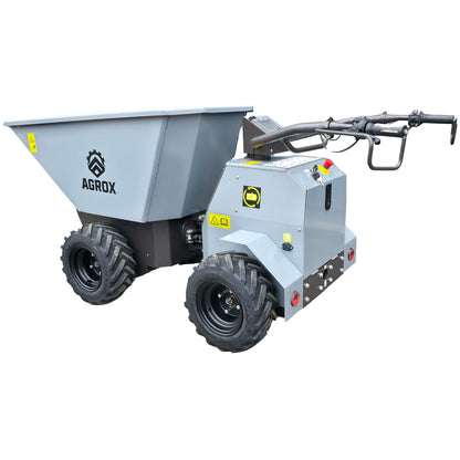 XN500E Elektro-Allrad-Dumper 3kW, 500kg, Lithium-Akku, 4WD und hydraulische Knicklenkung - AGROX