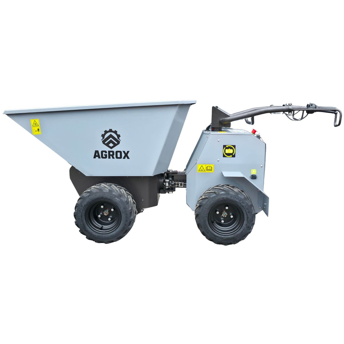 XN500E Elektro-Allrad-Dumper 3kW, 500kg, Lithium-Akku, 4WD und hydraulische Knicklenkung - AGROX