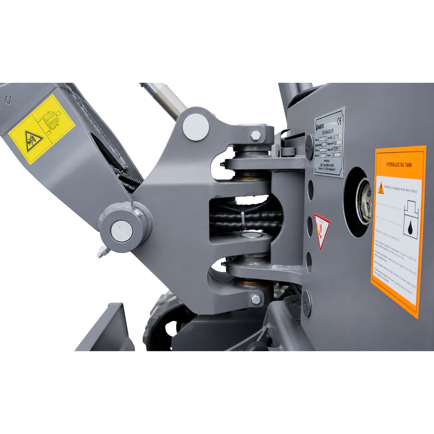 NEU Mini-Bagger AGROX OX-12 - 10 PS, 1 Zylinder KOOP Motor inkl. Schaufelpaket - 200 mm, 380 mm, 800 mm schwenkbar und Schnellwechsler