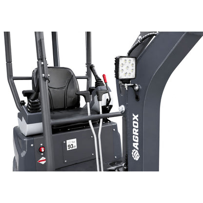 NEU Mini-Bagger AGROX OX-12 - 10 PS, 1 Zylinder KOOP Motor inkl. Schaufelpaket - 200 mm, 380 mm, 800 mm schwenkbar und Schnellwechsler