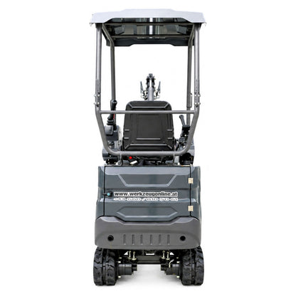 NEU Mini-Bagger AGROX OX-12 - 10 PS, 1 Zylinder KOOP Motor inkl. Schaufelpaket - 200 mm, 380 mm, 800 mm schwenkbar und Schnellwechsler