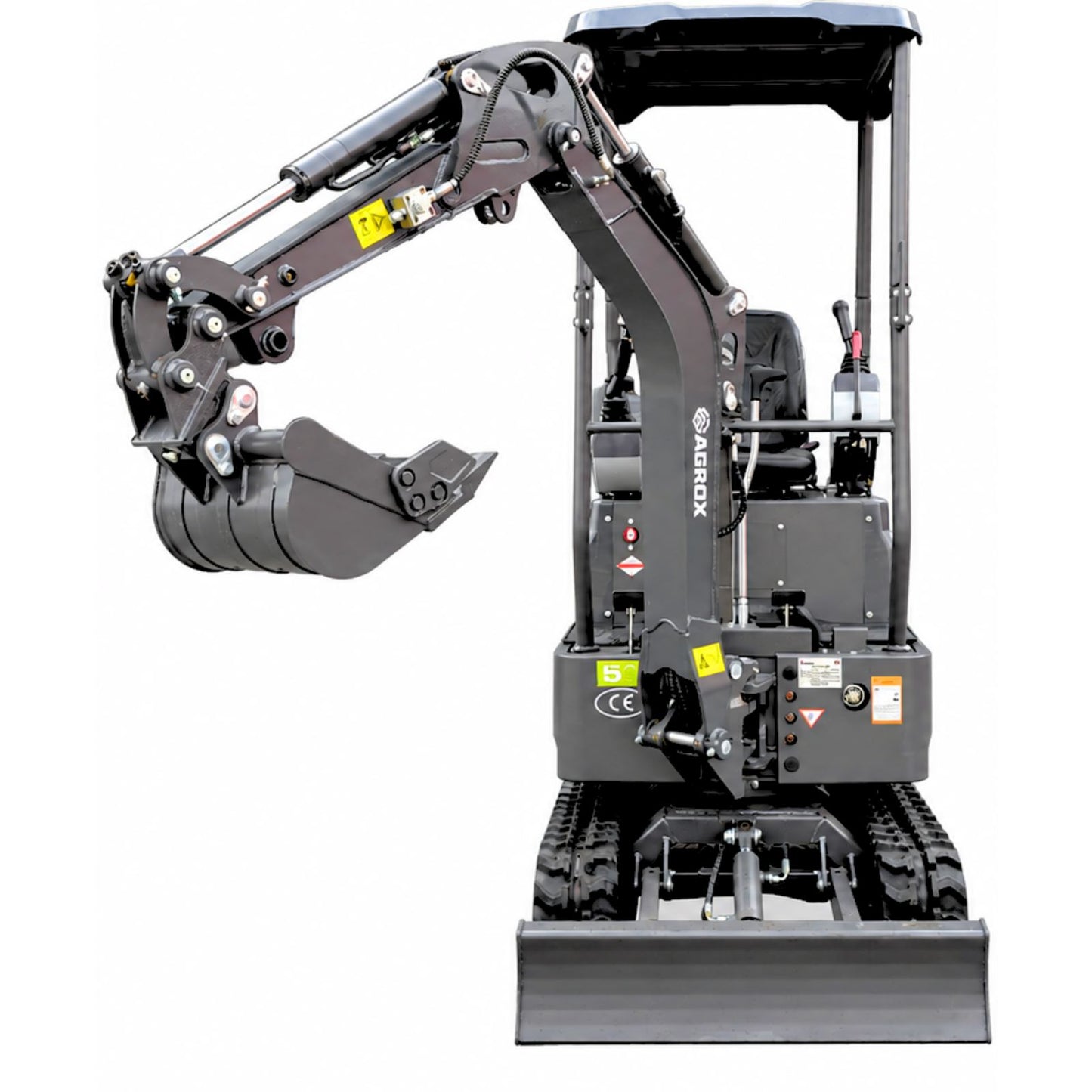 NEU Mini-Bagger AGROX OX-12 - 10 PS, 1 Zylinder KOOP Motor inkl. Schaufelpaket - 200 mm, 380 mm, 800 mm schwenkbar und Schnellwechsler