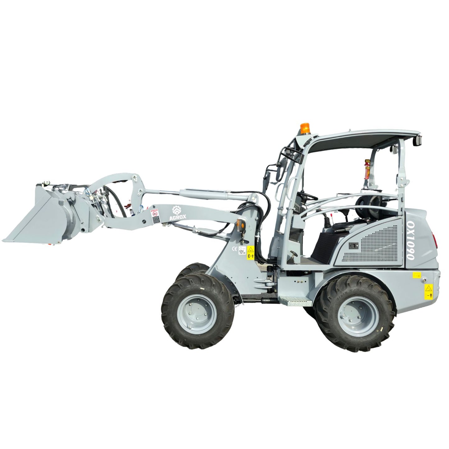 AGROX OX1090 Hoflader – 18,2 kW Kubota-Motor, 1200 kg Nutzlast, Euro-Aufnahme & Joysticksteuerung, Allrad 4x4