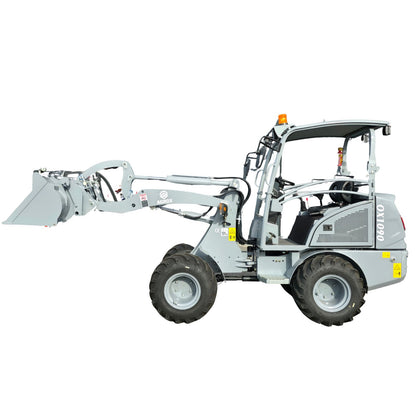 AGROX OX1090 Hoflader – 18,2 kW Kubota-Motor, 1200 kg Nutzlast, Euro-Aufnahme & Joysticksteuerung, Allrad 4x4