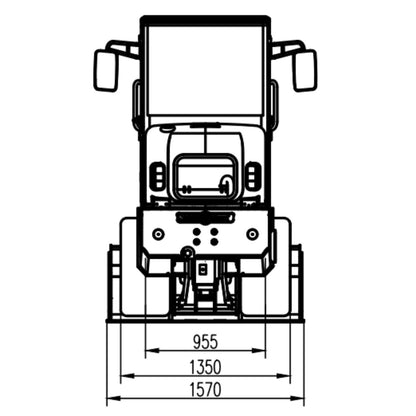 AGROX OX1090 Hoflader – 18,2 kW Kubota-Motor, 1200 kg Nutzlast, Euro-Aufnahme & Joysticksteuerung, Allrad 4x4