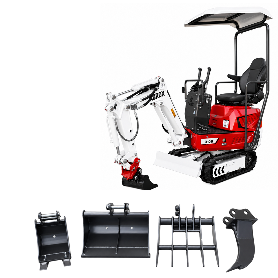 AGROX Austria Edition X-06 petrol mini excavator 640 kg with