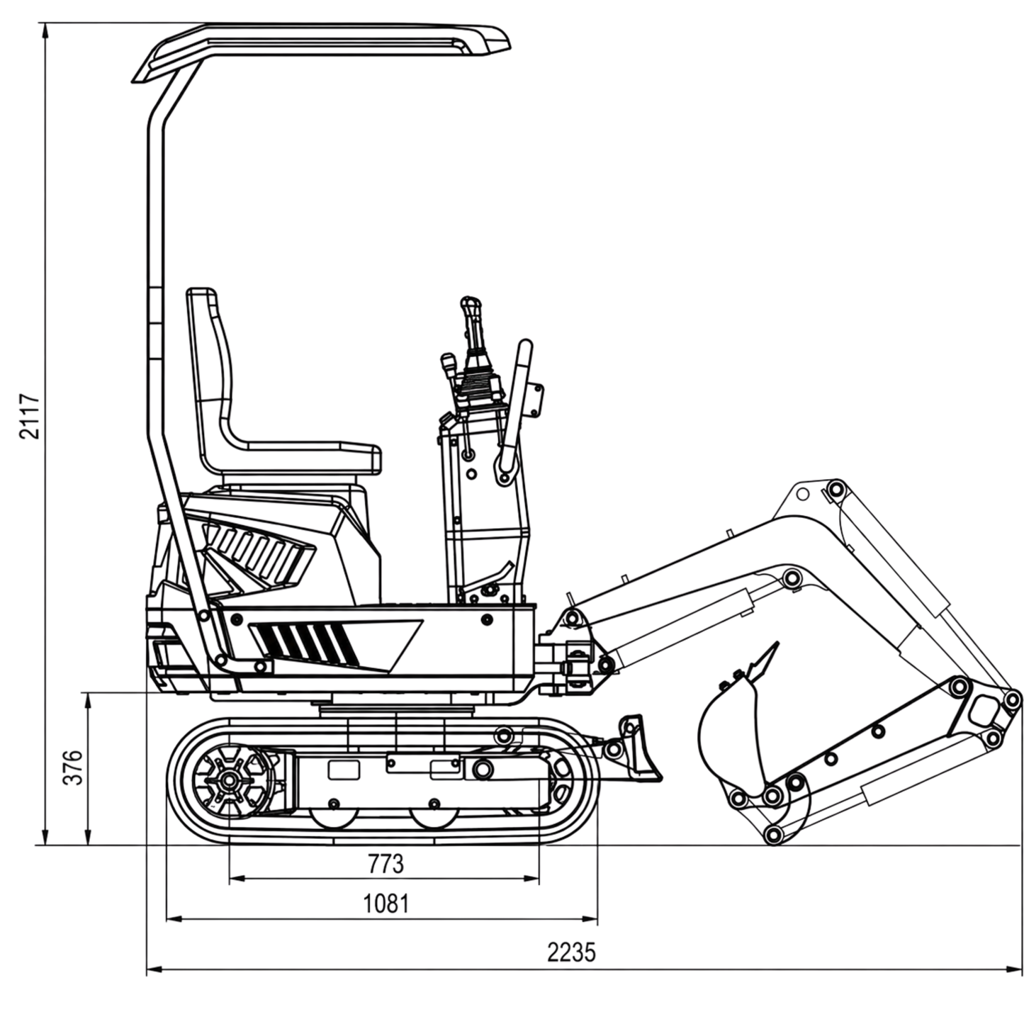 AGROX Austria Edition X-06 petrol mini excavator 640 kg with | GGM Tools