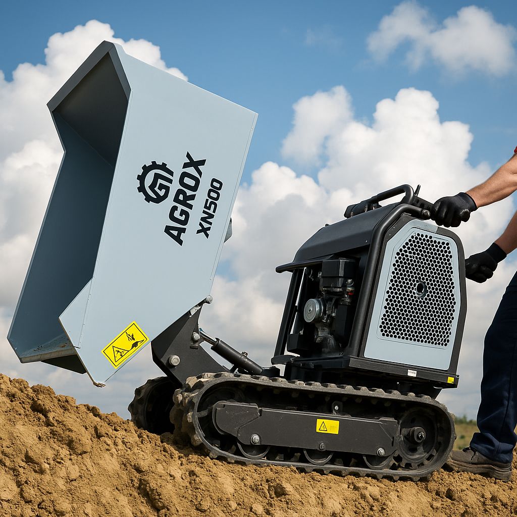 Mini Dumper XN500 mit Raupenantrieb 10 PS -  1 Zylinder Benziner Minidumper AGROX