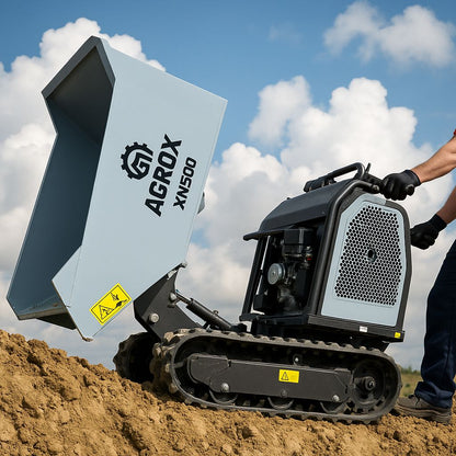 Mini Dumper XN500 mit Raupenantrieb 10 PS -  1 Zylinder Benziner Minidumper AGROX