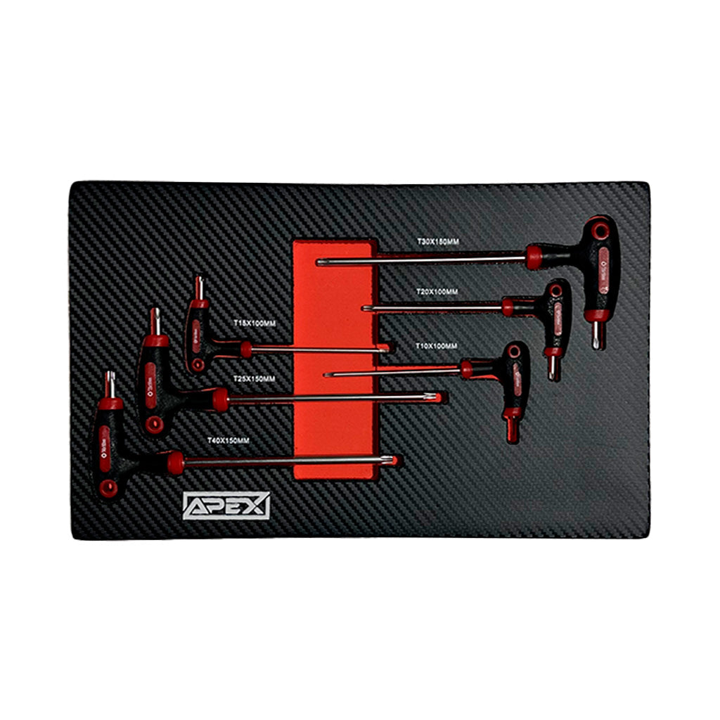 Apex 14/10 drawer with T-handle Torx keys set in foam insert