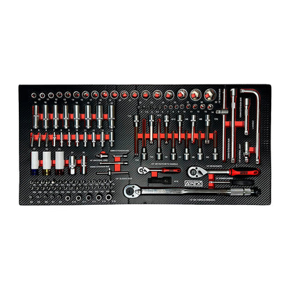 Apex 14/10 drawer insert with sockets, ratchets, extensions, and torque wrench