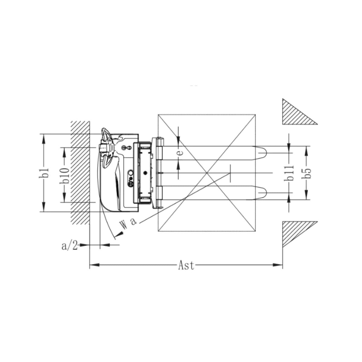 Fully electric forklift 1.5T × 3.5m lifting height with dupl | GGM Tools