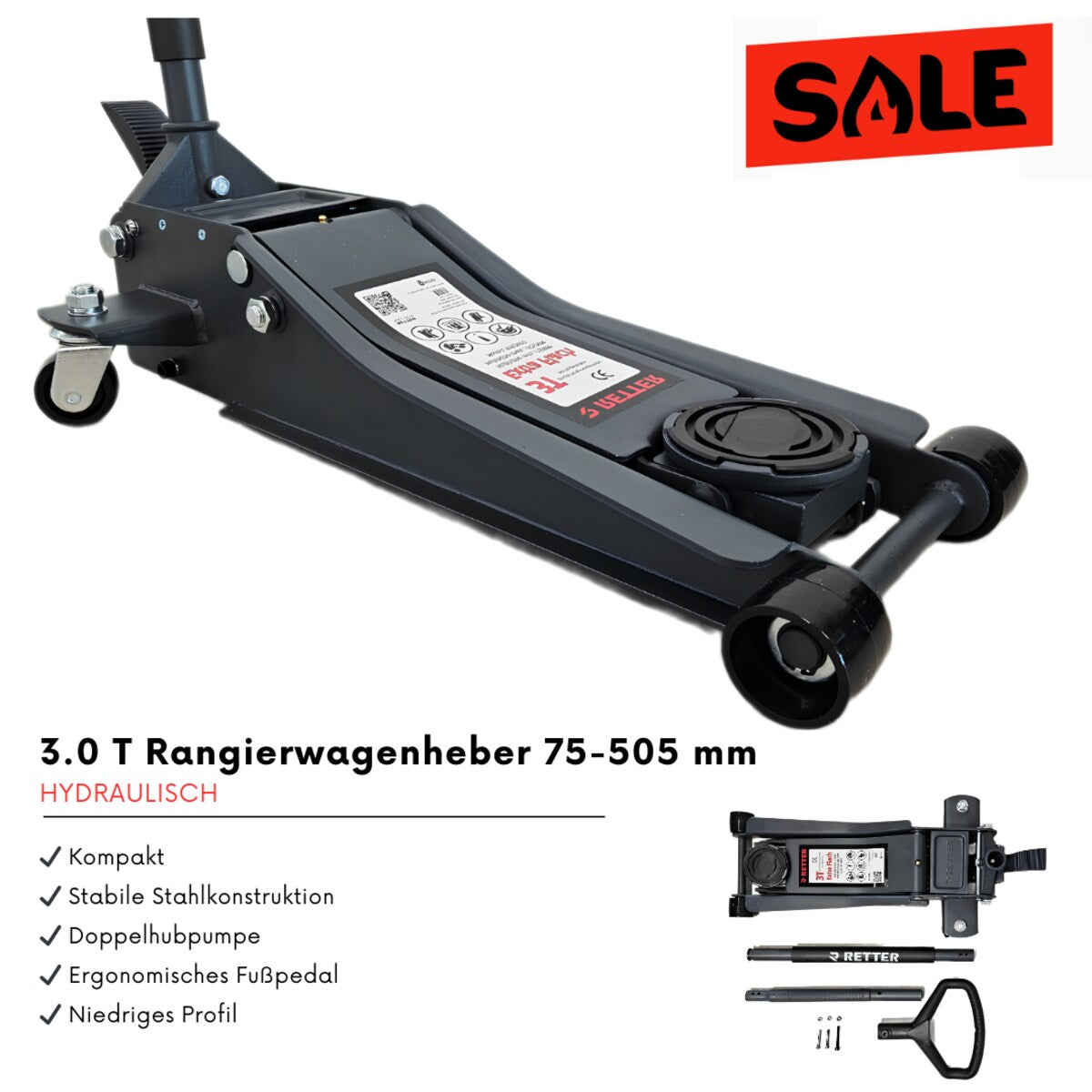 Car jack 3.0 t incl. | GGM Tools