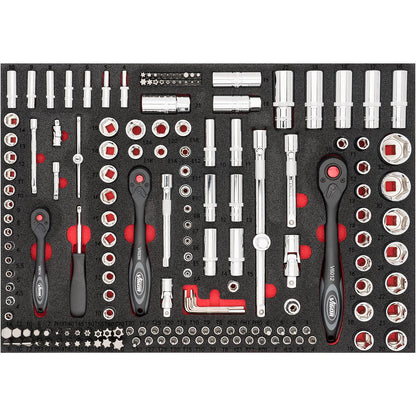 Vigor Tool Trolley M Series with Tool Set, 210pcs (V2379N/210)