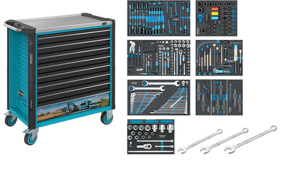 HAZET Assistent 179NXL-8/388 Tool Trolley with Tool Set, 388pcs