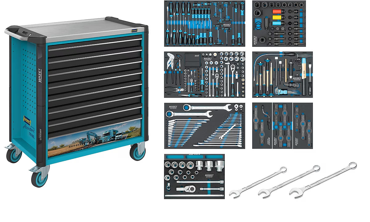 HAZET Assistent 179NXL-8/388 Tool Trolley with Tool Set, 388pcs