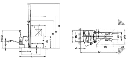 Electric forklift CDDR15-III - load capacity 1,500 kg | GGM  | GGM Tools