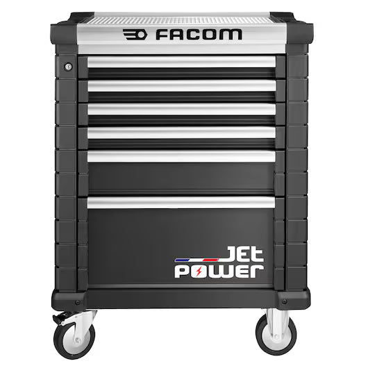 JET tool trolley empty 6 drawers with power drawer M3, black | GGM Tools