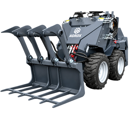 Hydraulic wood grab for skid steer loader - AGROX farm loade | GGM Tools