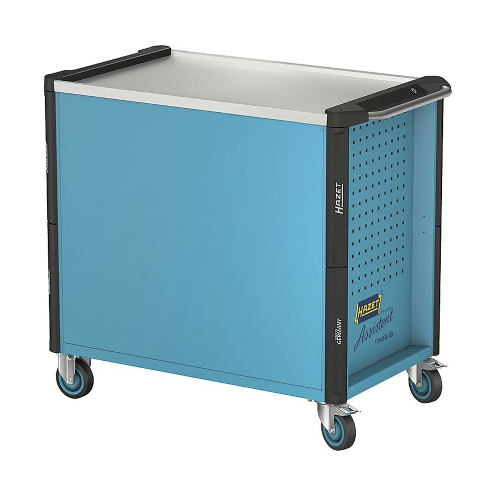 HAZET 179NXXL-8D tool trolley rear view showing the fully double-walled body construction.