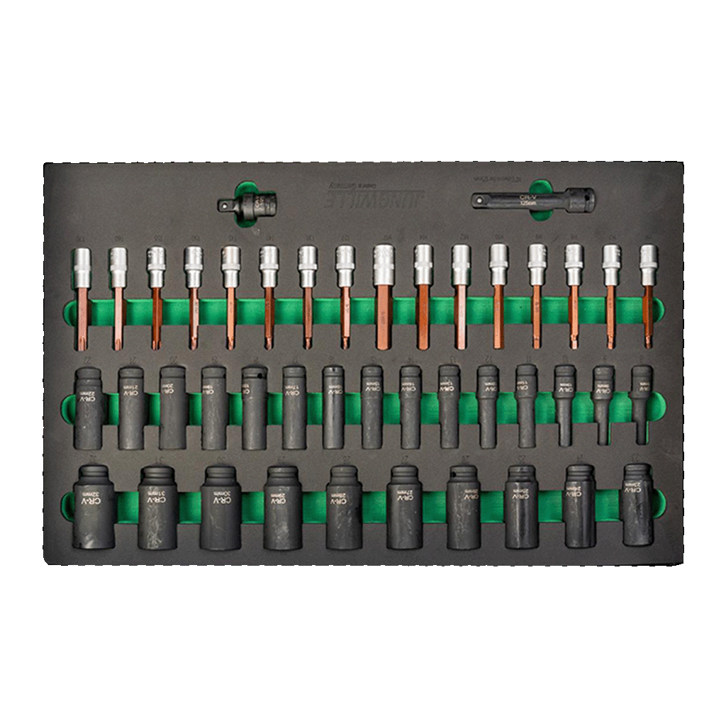 Jungwille Silverstone drawer with impact sockets and long Torx bit-sockets