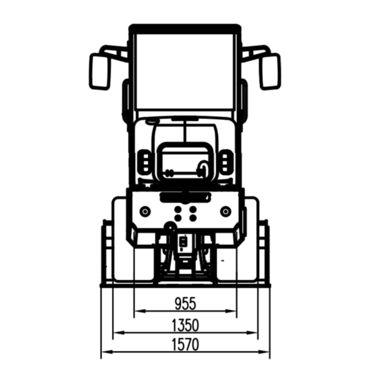 Diesel Hoflader 2.7 T - Teleskoplader 1500 kg Hubkraft | OX1090T - Kubota Motor 25 PS, Allrad 4x4