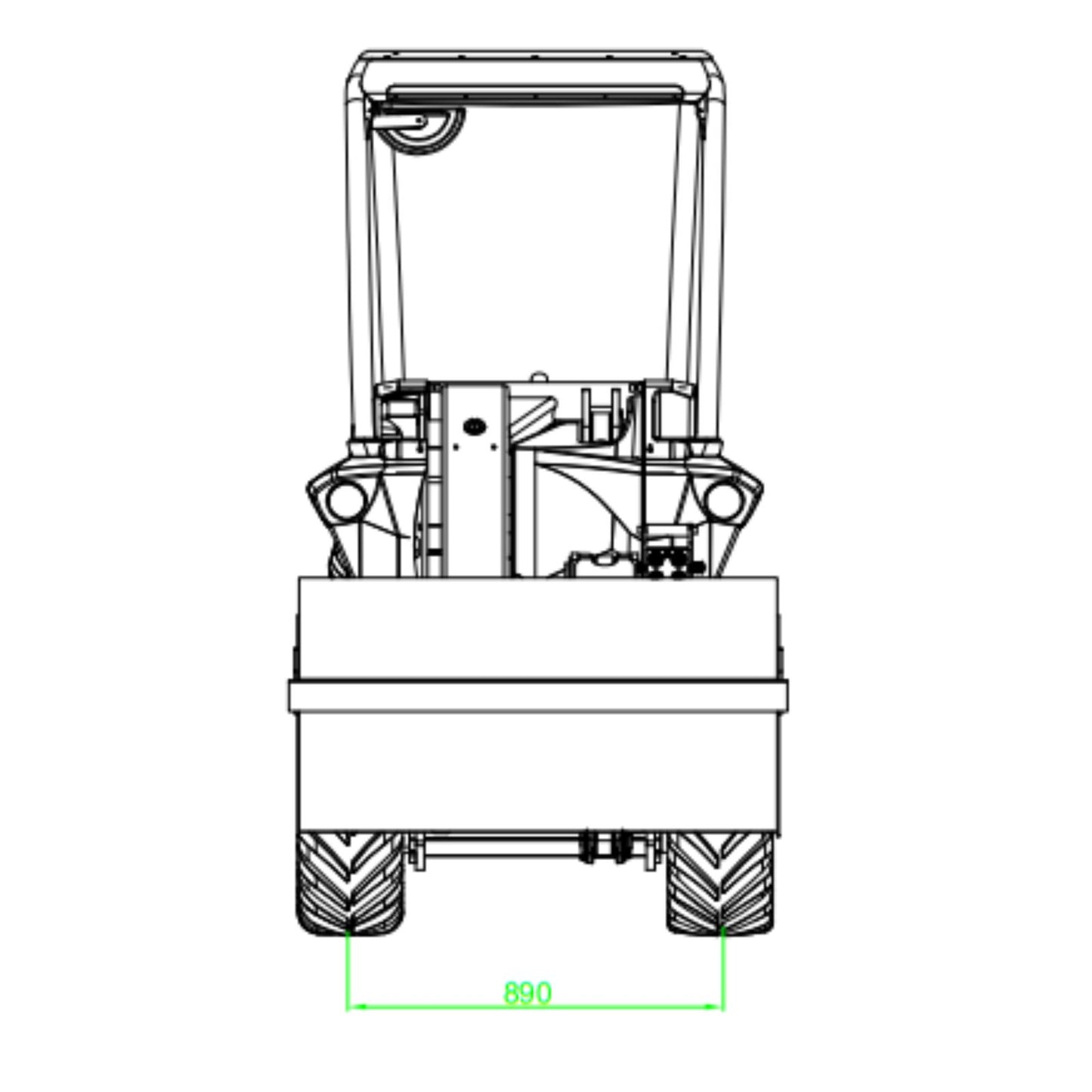 Diesel Hoflader 1.6 T - Allrad Teleskoplader 750 kg Hubkraft | OX625 - Kubota Motor 25 PS