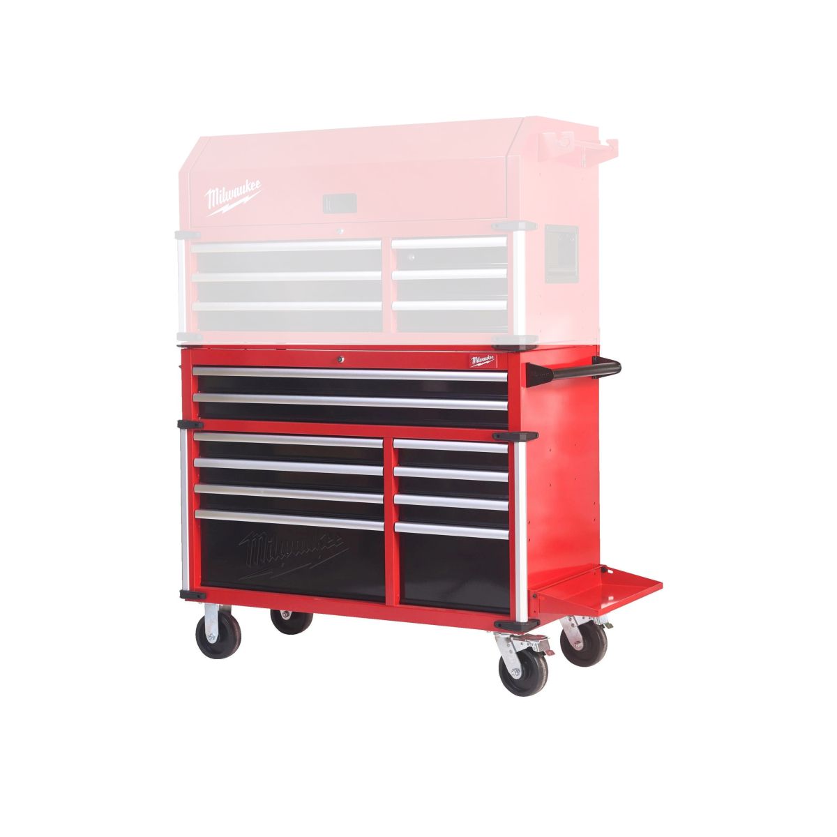 Stahl-Lagerschrank mit 10 Schubladen | 117 cm (46 Zoll) Werkstattwagen Basis - Milwaukee SRC46-1