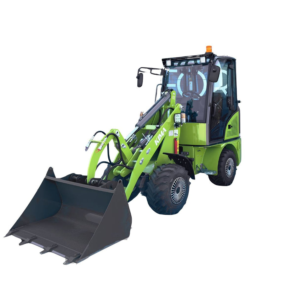 AGROX Kubota Diesel Hoflader 1.9 T - OX1060 mit Kabine 25 PS - Hubkraft 600 kg | Knicklenkung, Komfortkabine mit Heizung